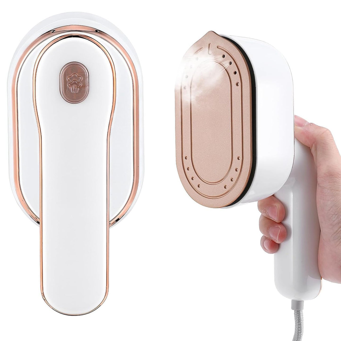 One Thousand W Portable Handheld Steamer For Hang Flat Ironing Travel Garment Steamer With 180 Degree Rotatable Handle 10S Fast Heating Clothing Wrinkles Remover For Home Office Travel