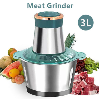 3L Electric Meat Grinder Mincer Mixer Home Blender Mini Food Chopper Processor