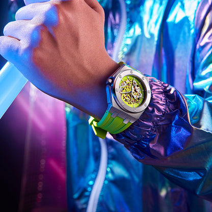 Automatic Mechanical Watch Men's Silicone Band Waterproof