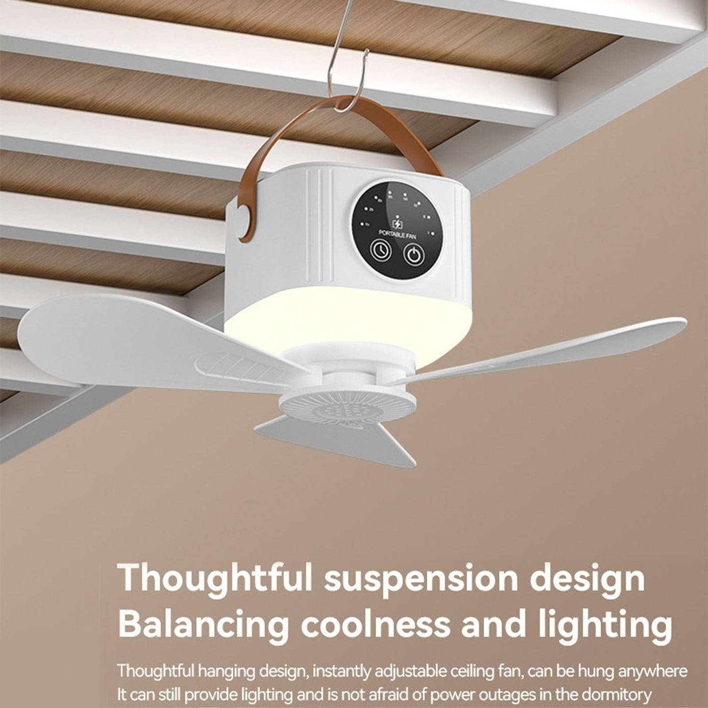 Multi-Function Portable Fan With 3600mAh Battery, LED Light, Mosquito Repellent & Remote Control