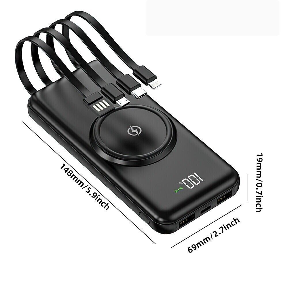 20000mAh Power Bank Fast Charger Battery Pack Portable 5 USB For Mobile Phone UK