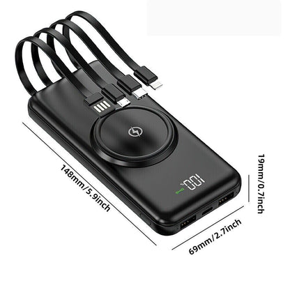 20000mAh Power Bank Fast Charger Battery Pack Portable 5 USB For Mobile Phone UK