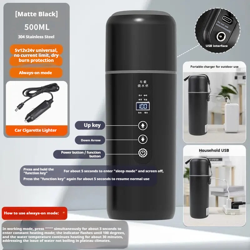 Portable Car-compatible USB Heating Cup
