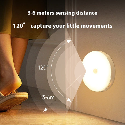 Wireless Smart Infrared Sensor Lamp Aisle Cabinet LED Small Night Lamp