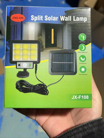 2pcs Solar Street Light, Solar Power PIR Motion Sensor Wall Light, 3 Lighting Modes 117COB Wall