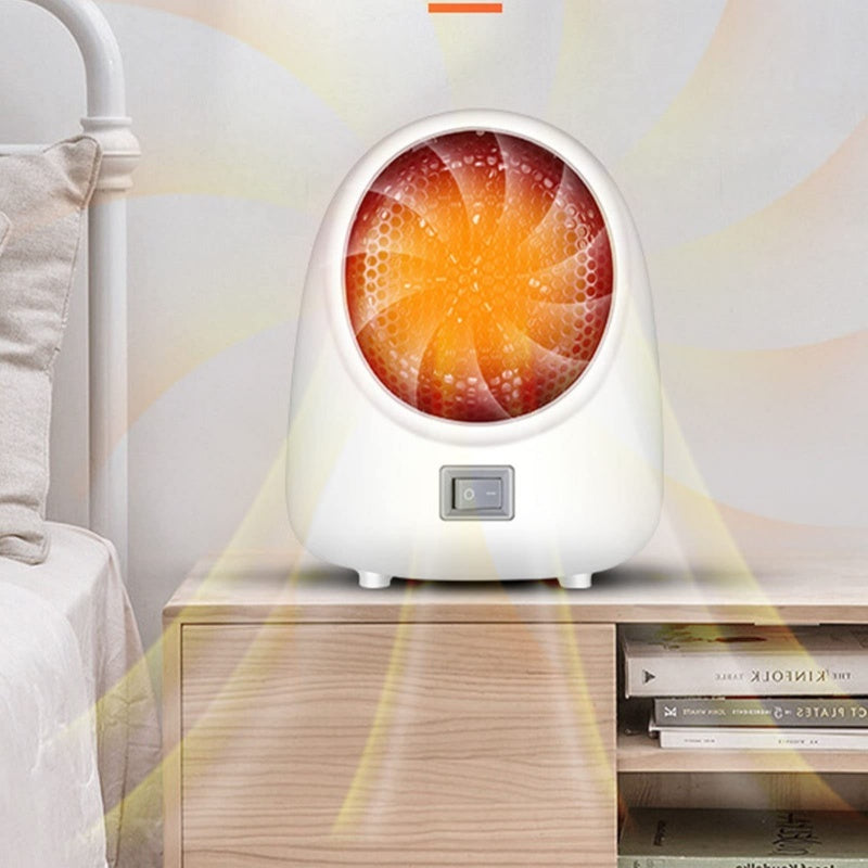 400W Mini Electric Heater Portable Desktop Fan Heating Warmer Home Office White