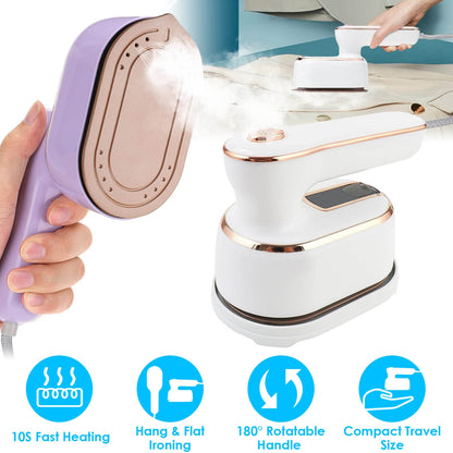 One Thousand W Portable Handheld Steamer For Hang Flat Ironing Travel Garment Steamer With 180 Degree Rotatable Handle 10S Fast Heating Clothing Wrinkles Remover For Home Office Travel