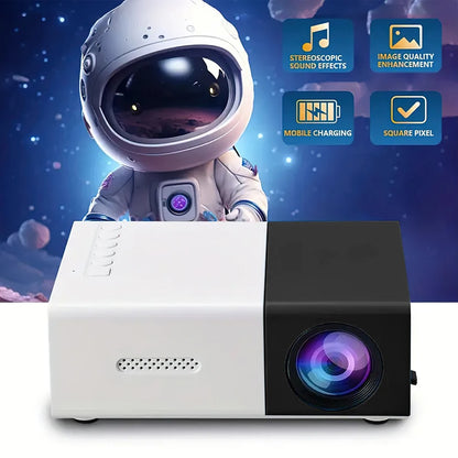 Portable Wired Projector Mobile Phone With Retractable Bracket LED Mini Home Video Equipment 1080P HD Screen USB&SD&AV&Hd