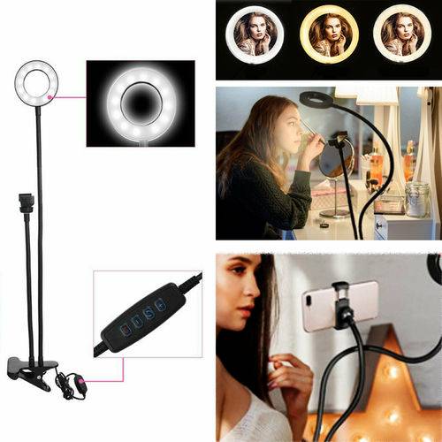 Ring Light Dimmable Lighting Phone Selfie Tripod Stand Makeup Live Lamp