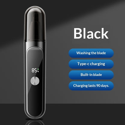 Rechargeable Electric Nose Hair Trimmer And Cleaner Mens Shaver