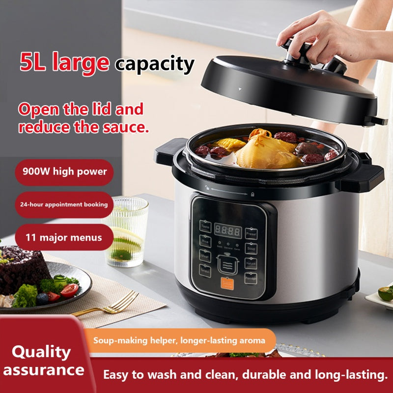 1050W Electric Pressure Cooker Multi-Purpose 5 Litre 10-in-1 Digital Screen UK