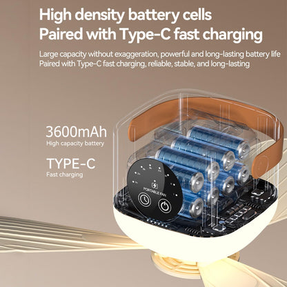 Multi-Function Portable Fan With 3600mAh Battery, LED Light, Mosquito Repellent & Remote Control